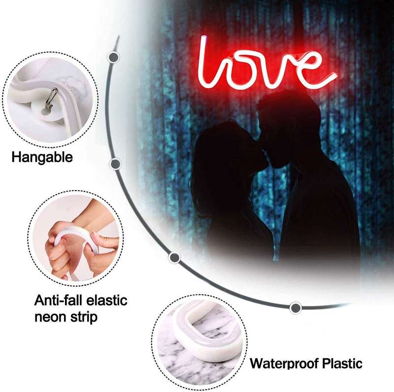 FA-A1 Love Neon Sign Lamp For Wall Decor USB And Battery Operated