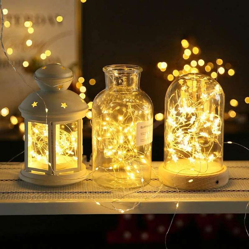 FA-LC48H Solar Powered  Copper Wire Fairy Light 200 LED Warm White 20M