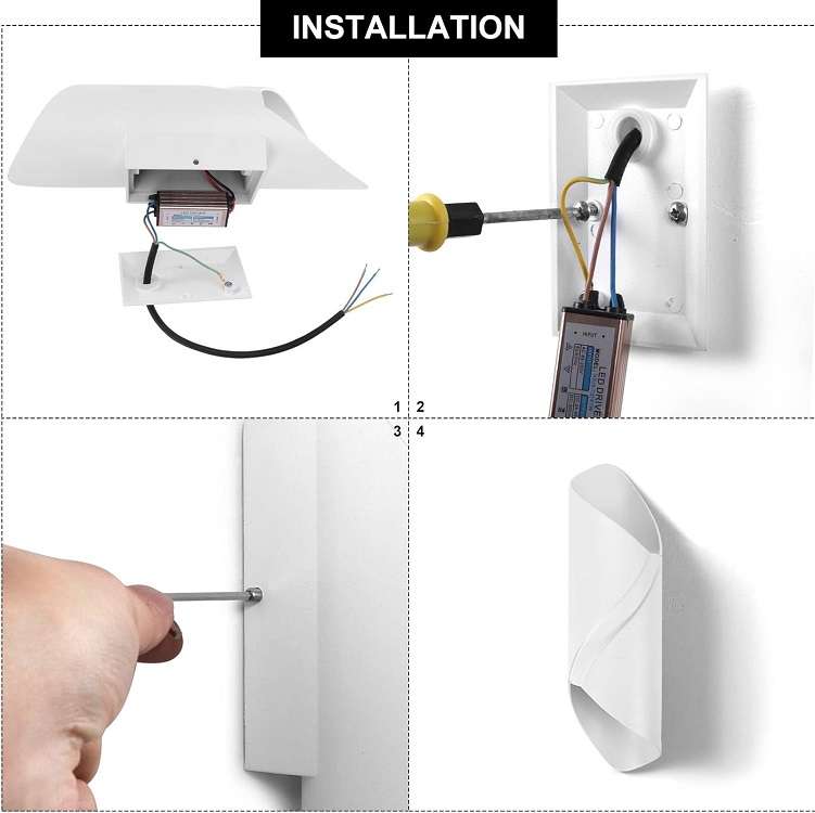Aluminum Alloy 10W COB White+ Warm White Wall Light