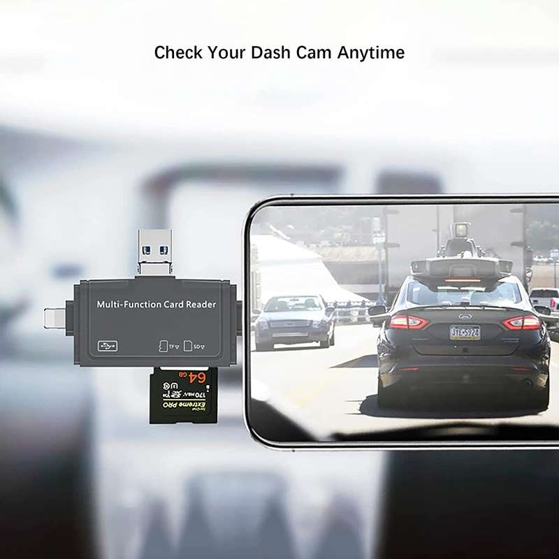 SE-TQ40  Multi OTG USB C Adapter SD TF Micro Card Reader Micro USB Adapter For Lighting 7 In 1