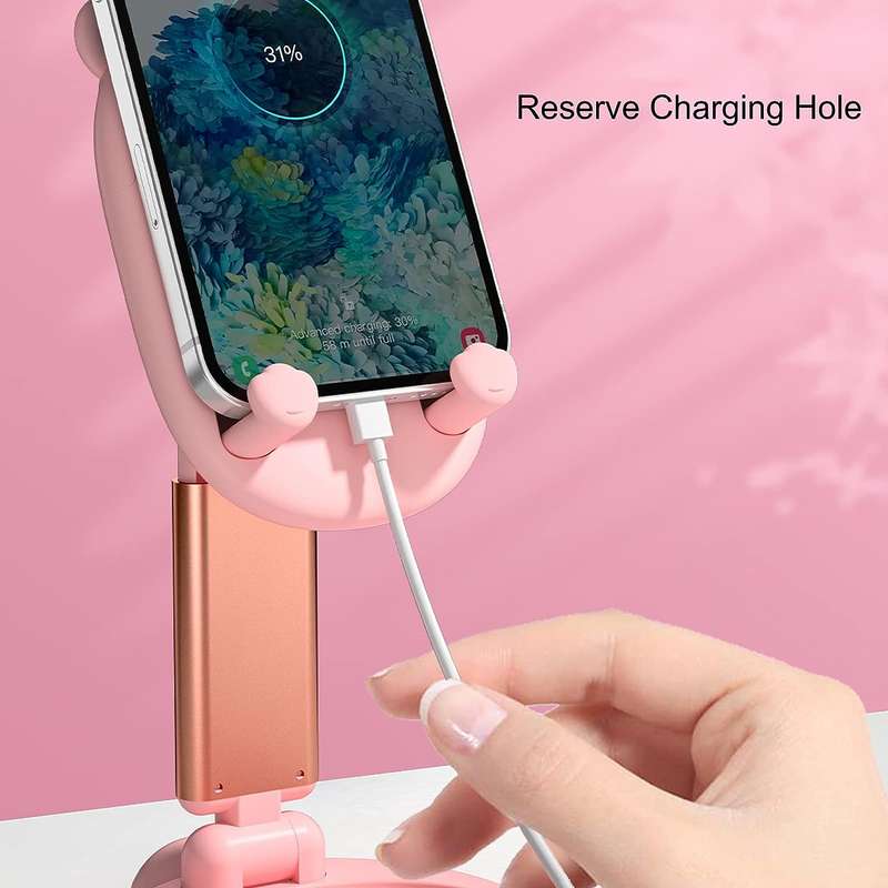 Aerbes AB-ZJ09 Foldable Desktop Adjustable Phone Holder With Mirror