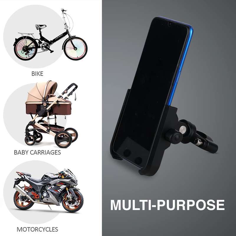 C1B Rearview Mirror Mount Stand Phone Holder For Bike, Bicycle With 360° Rotation