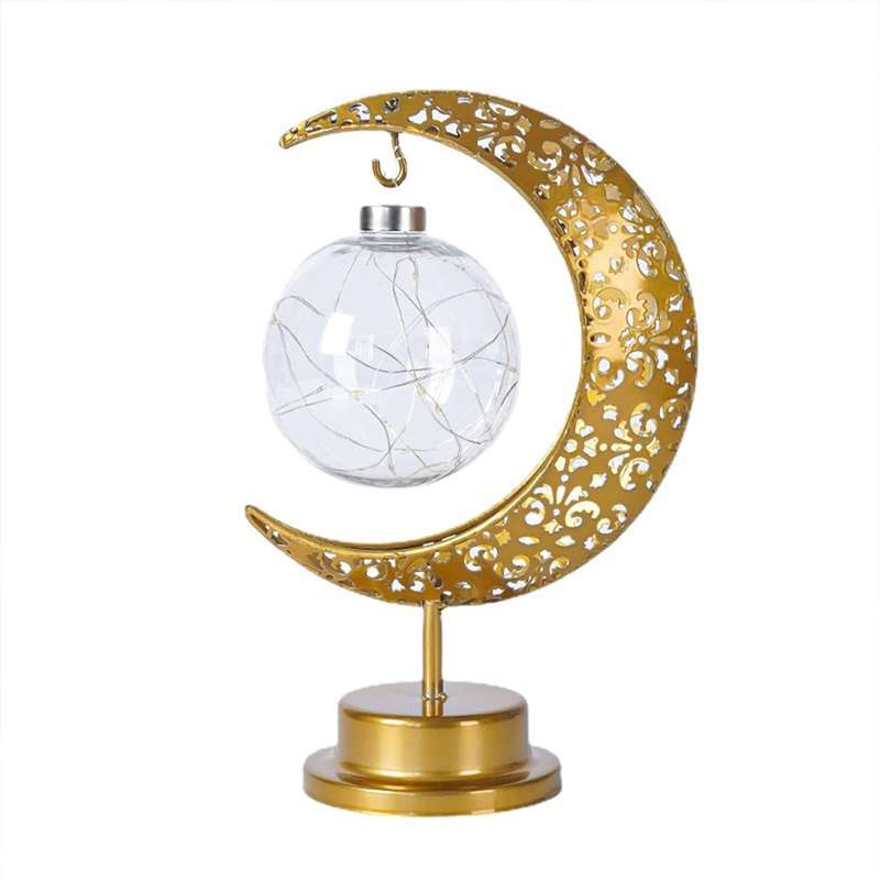 Globe Battery Operated Moon Shaped Light Warm White