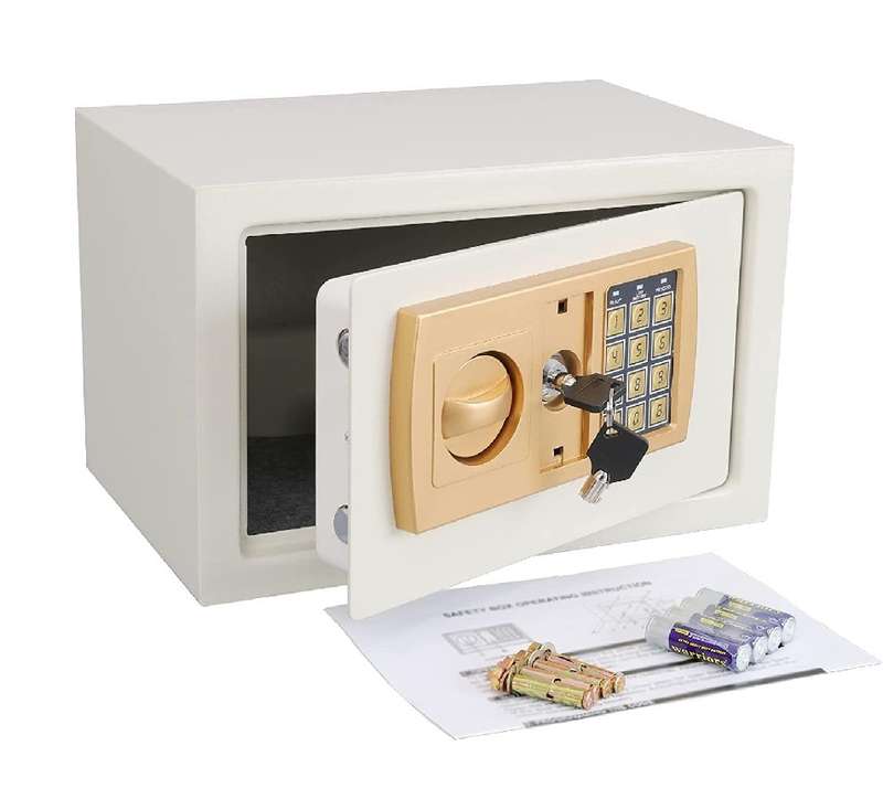 SE-144 Mini Safe with Key &amp; Combination Lock 25E