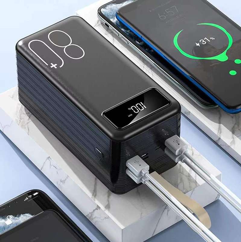 P8 SOVO 80000Mah Power Bank With Built-In 3 Cable And LED Fashlight