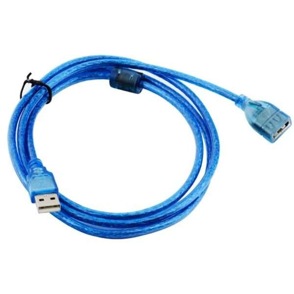 SE-L206 USB2.0 Transparent Blue Male To Female Extension Cable 10M