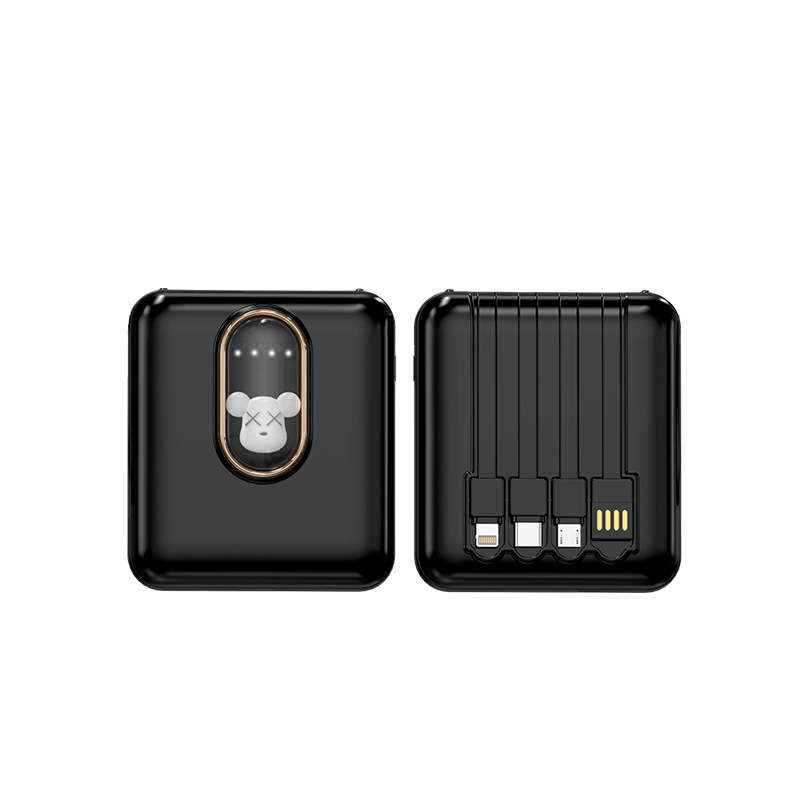 Ananas AS-50312 Power Bank 10000Mah Micro USB Type C &amp; IOS Built-In Cables
