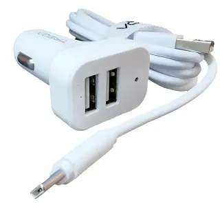 Treqa CS-219-Type C Dual Port USB Car Charger With Type C USB Cable 3.1A