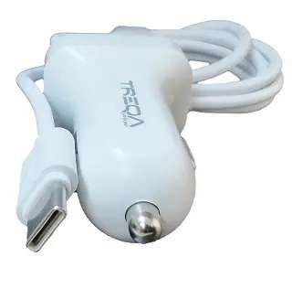 Treqa CS-219-Type C Dual Port USB Car Charger With Type C USB Cable 3.1A