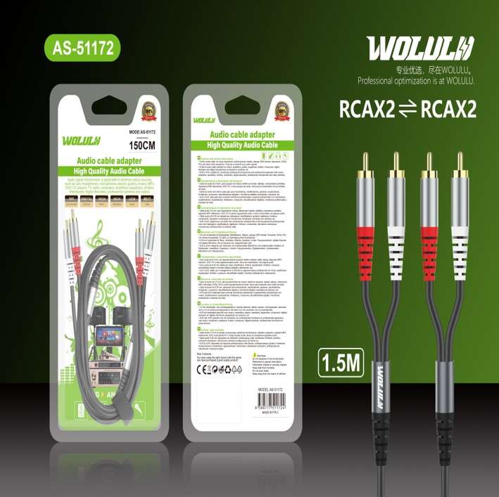 Wolulu AS-51172  Male 2 Lotus Head To Male 2 Lotus Head