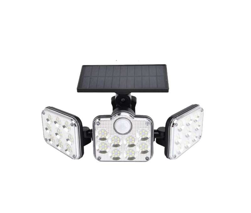 Aerbes AB-TA176 Three Head Outdoor Solar Powered LED Sensor Wall Light