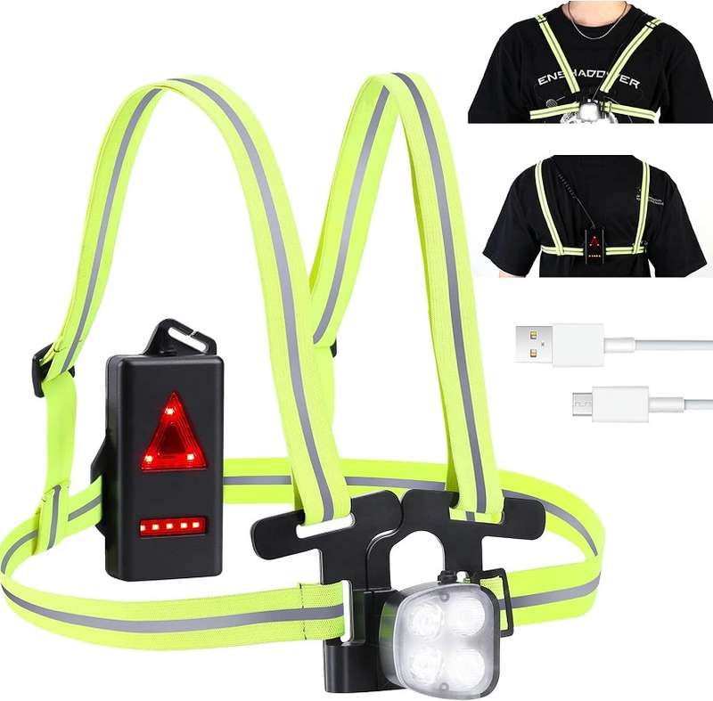 Aerbes AB-TD12 Rechargeable 2000mAh LED Running Chest Strap Light