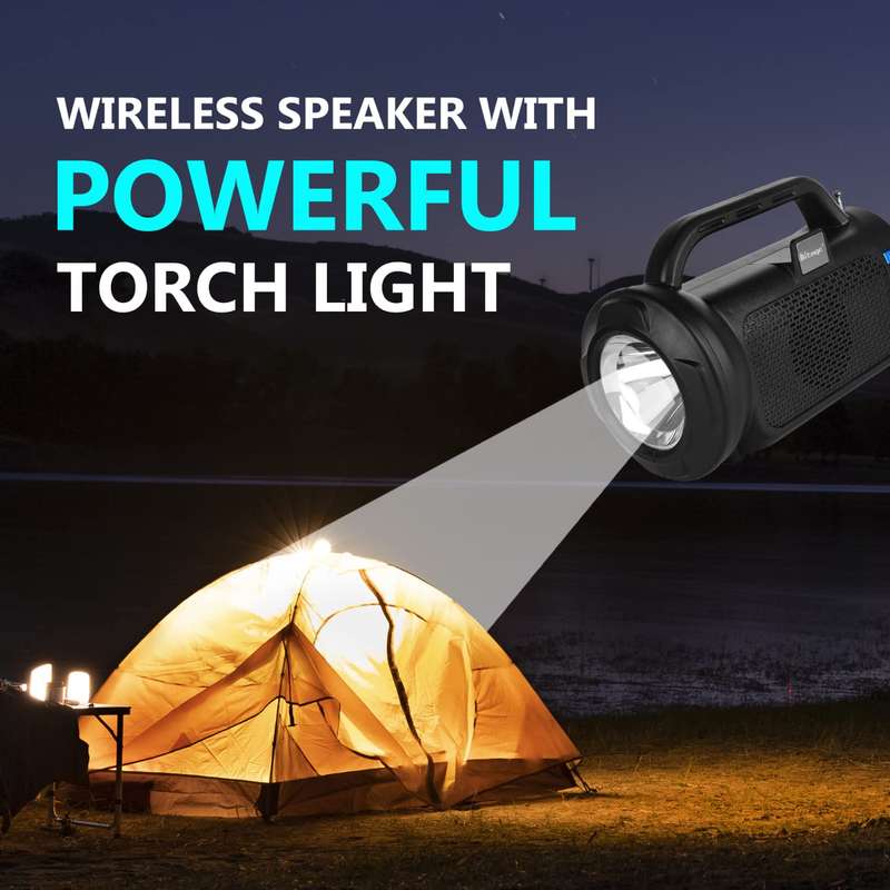 Aerbes AB-SD17 Solar Powered Bluetooth Speaker With Flashlight And Phone Holder