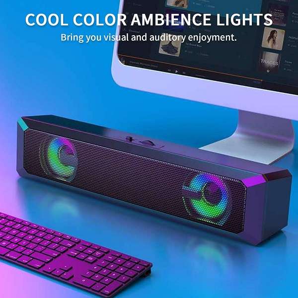 Aerbes AB-D386 Audio USB RGB Speaker