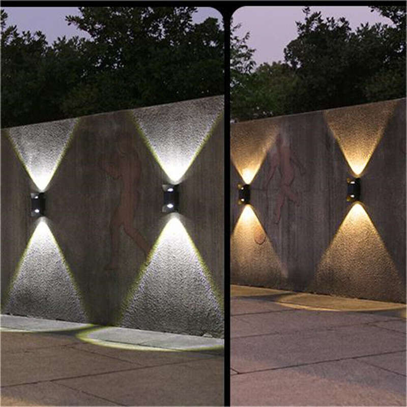 FA-212-2 Solar Powered Upper and Lower Wall Light  White + Warm White Light