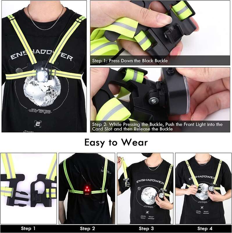Aerbes AB-TD12 Rechargeable 2000mAh LED Running Chest Strap Light