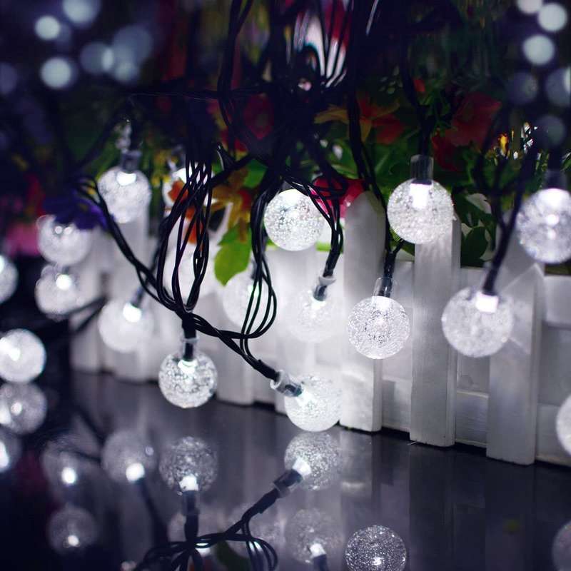 FA-LC45 Solar Bubble Ball String White Light 5M