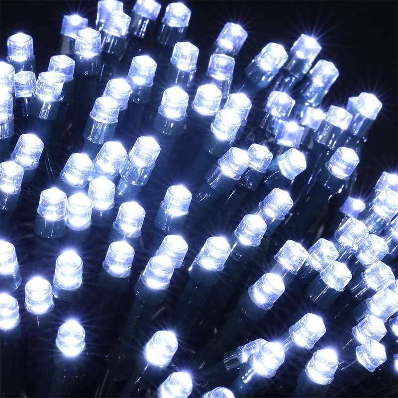 10M White LED Inter-Connecting Black Cable Fairy Light