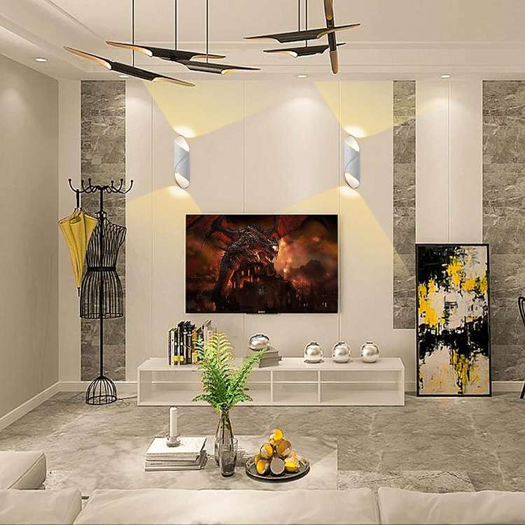 Aluminum Alloy 10W COB White+ Warm White Wall Light