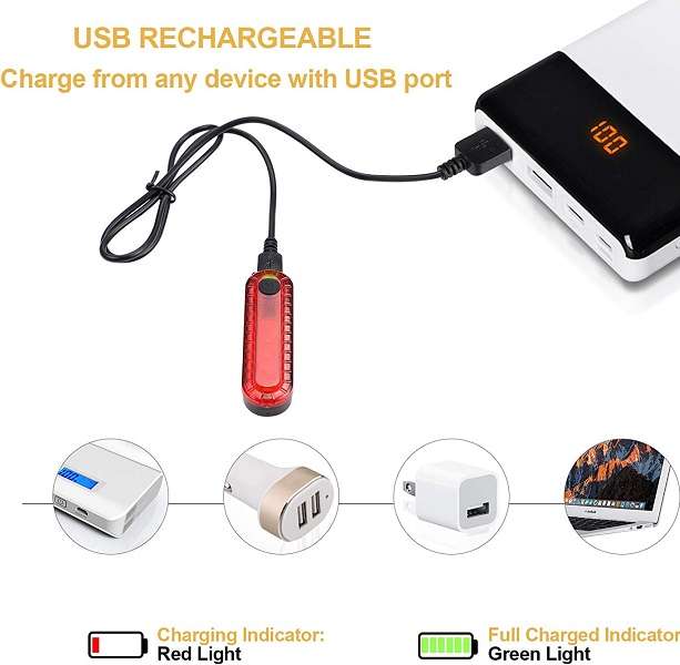 FA-056 Rechargeable Bicycle Back Light Red