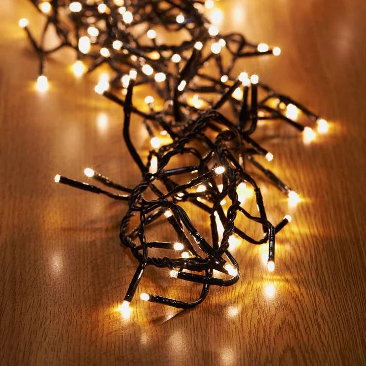 ZYF-D85 20M Warm White LED Inter-Connecting Black Cable Fairy Light