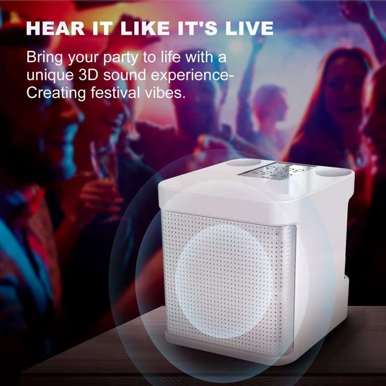 YS-203 Portable Mini Wireless Bluetooth Speaker With 2 Karaoke Microphone