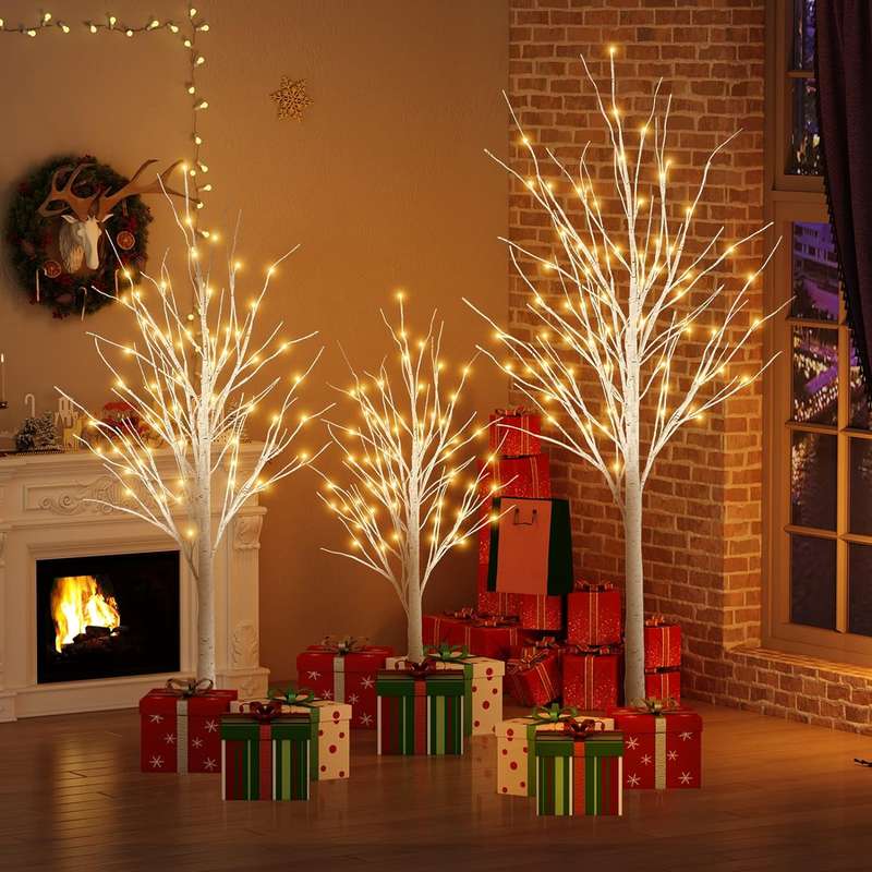 ZYF-121 Birch 140 LED Tree Light Warm White 1.8M