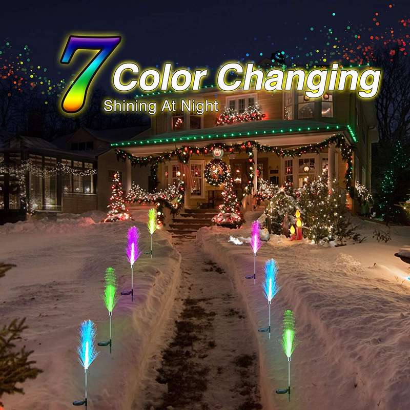 FA-LC51 7 Colour Solar Powered Triple Layer Fiber Optic Light 2pcs