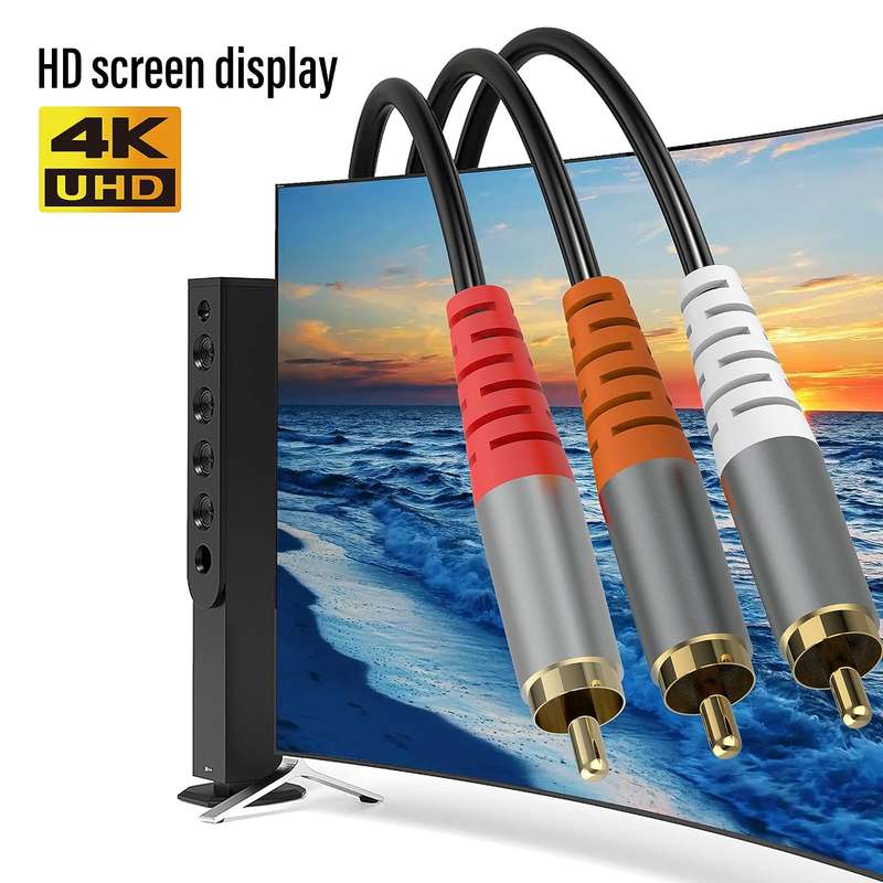 Wolulu AS-51177 Male 3 Lotus Head To Male 3 Lotus Head Cable 1.5m
