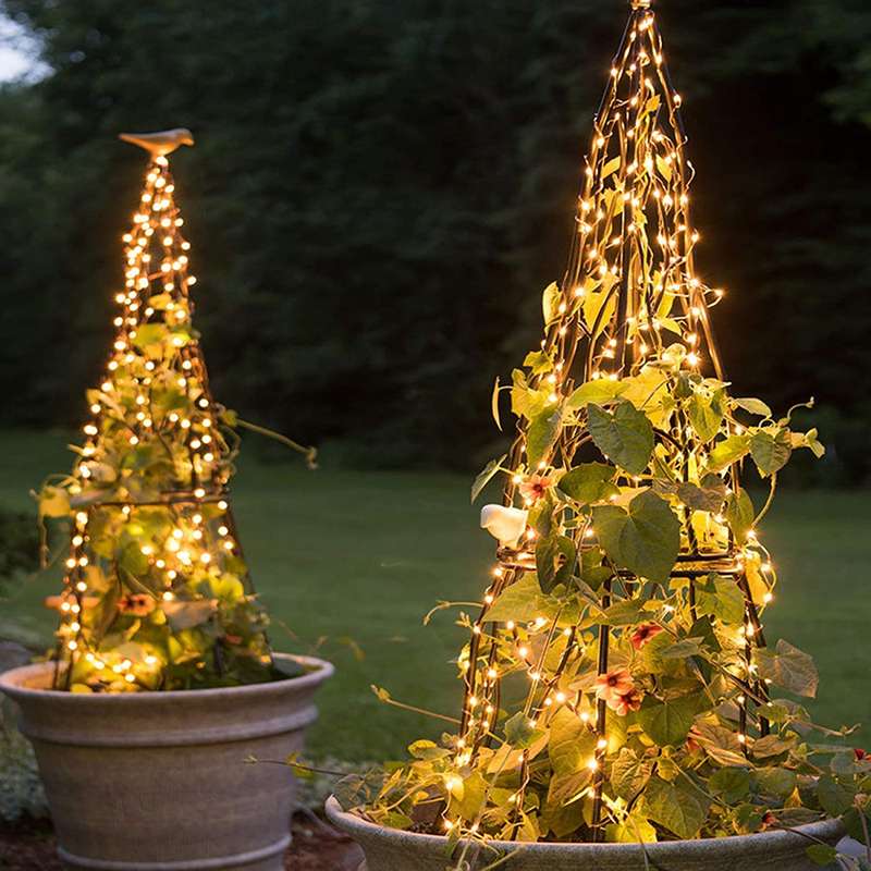ZYF-D259  Rope PVC Fairy Garden Lights, 8  Modes Solar Tube Copper Wire Waterproof Warm White 10m