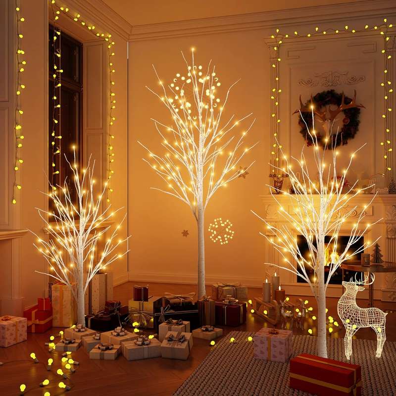 ZYF-121 Birch 140 LED Tree Light Warm White 1.8M