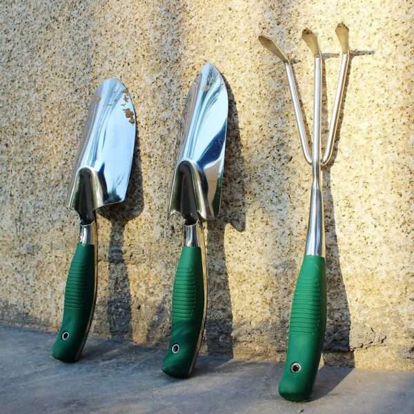 3 Piece Gardening Tools Hand Trowel, Transplantation Trowel And Hand Rake