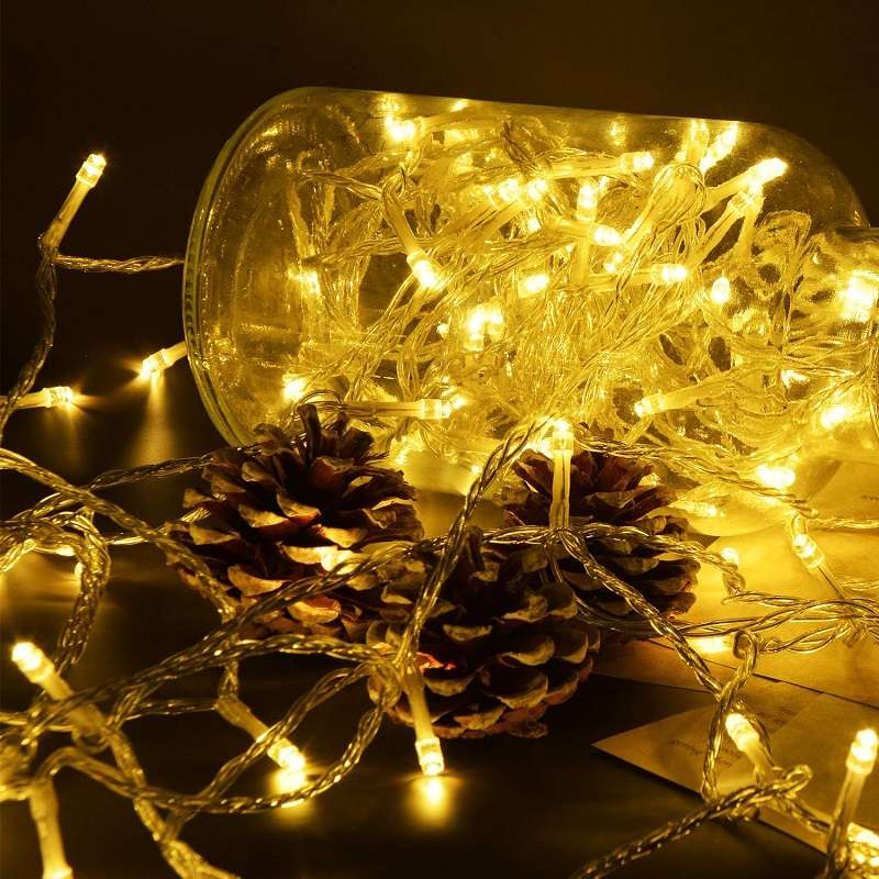 SE ZYF-D79 LED 20M Inter-Connecting Clear Cable Fairy light Warm White