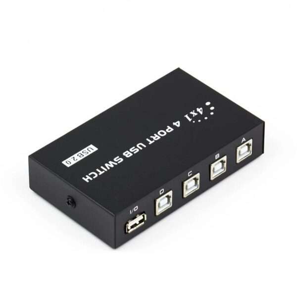 1A4B 4 Ports USB 2.0 Sharing Switch Adapter Box For PC Scanner