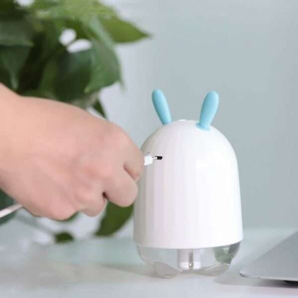 220ML Air Humidifier Cute Rabbit USB Aroma Diffuser Air Purifier Mist Maker With Led Night Lights