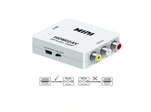 Treqa HDV-553 HDMI to AV (RCA) Converter 1080p