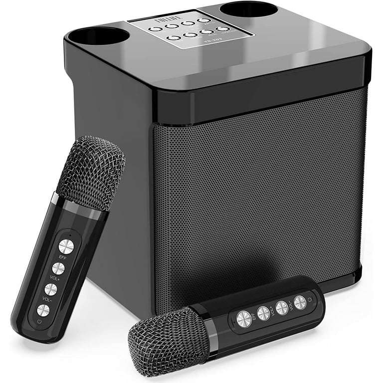 YS-203 Portable Mini Wireless Bluetooth Speaker With 2 Karaoke Microphone