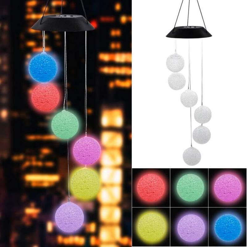 FA-893-5 Solar Powered RGB Eva Ball Garden Light