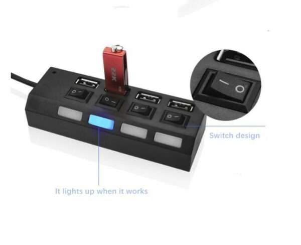 Aerbes AB-C227 USB To 4-Port USB 2.0 Hub