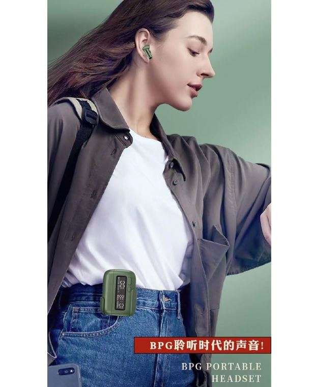 AH-807E BPG TWS Earphones With Clock Stopwatch BT 5.2