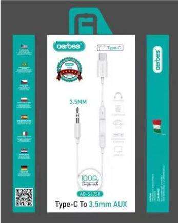 Aerbes AB-S672T Type-C  To 3.5mm Aux Cable