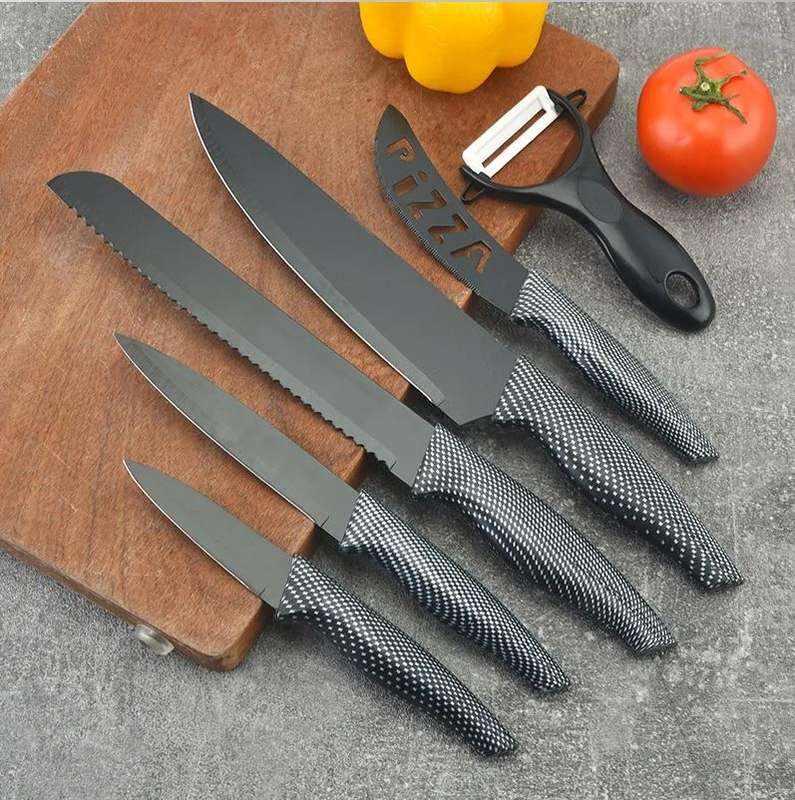 EVDRTVERTH 1831412 Antibacterial 6pcs Non Stick Coating Knife Set YH-6089