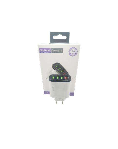 V8 Super E 7A 4 Port USB Charger With Micro USB Cable