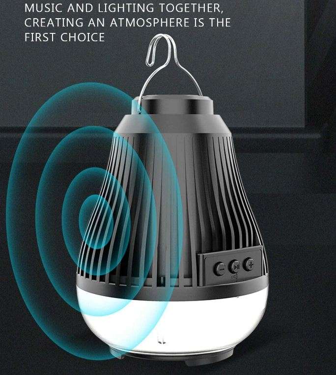 ZQS1317 Camping Hanging Light Bluetooth Speaker 8W 1500mAH