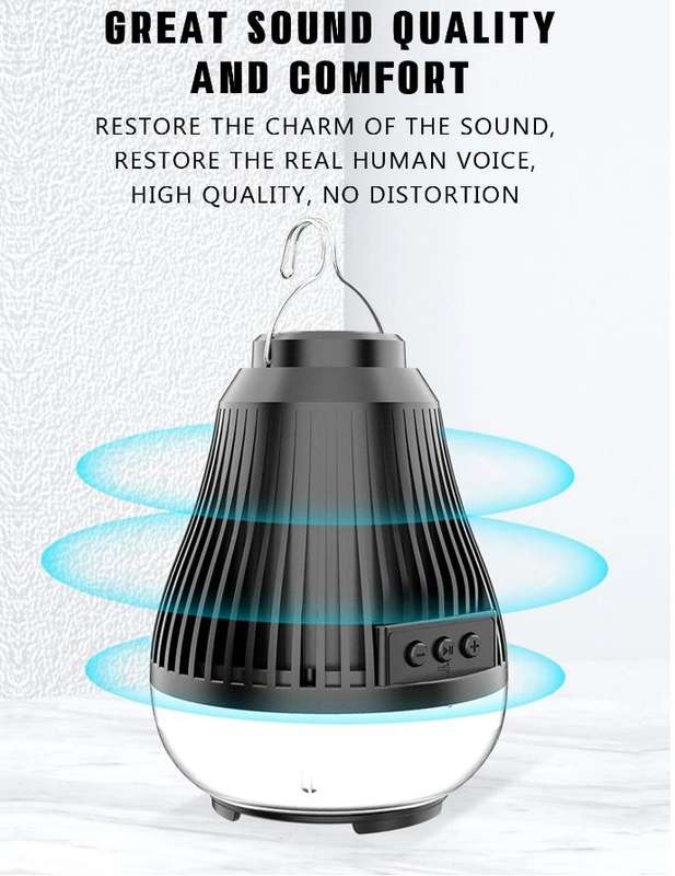 ZQS1317 Camping Hanging Light Bluetooth Speaker 8W 1500mAH