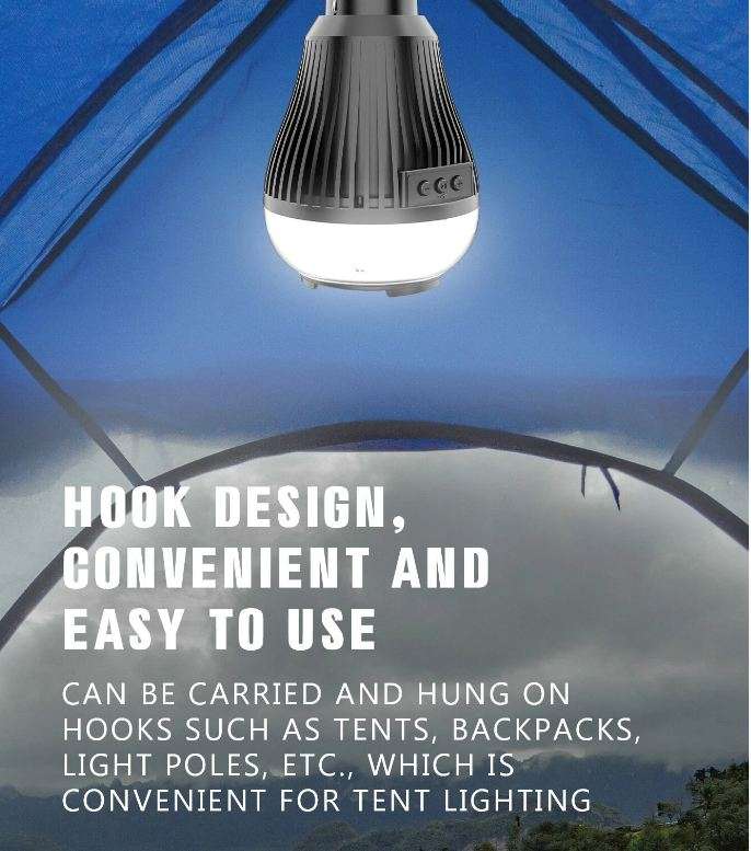 ZQS1317 Camping Hanging Light Bluetooth Speaker 8W 1500mAH