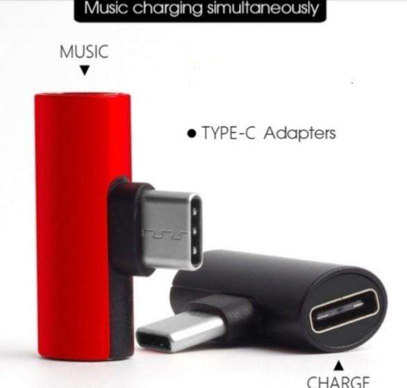 Type C To 2 Type C Adapter 2in1 Charging and Audio