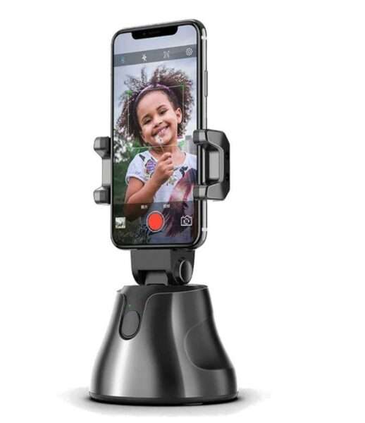 Smart Shooting Camera Phone Holder Auto Face Object Tracking Selfie Stick 360 Degree Rotation Pho...