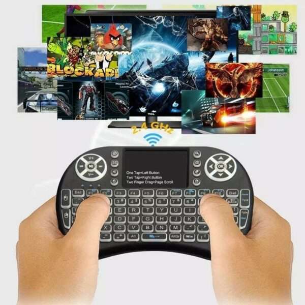 046-6 RGB Rechargeable Wireless 2.4ghz Keyboard LED Backlit