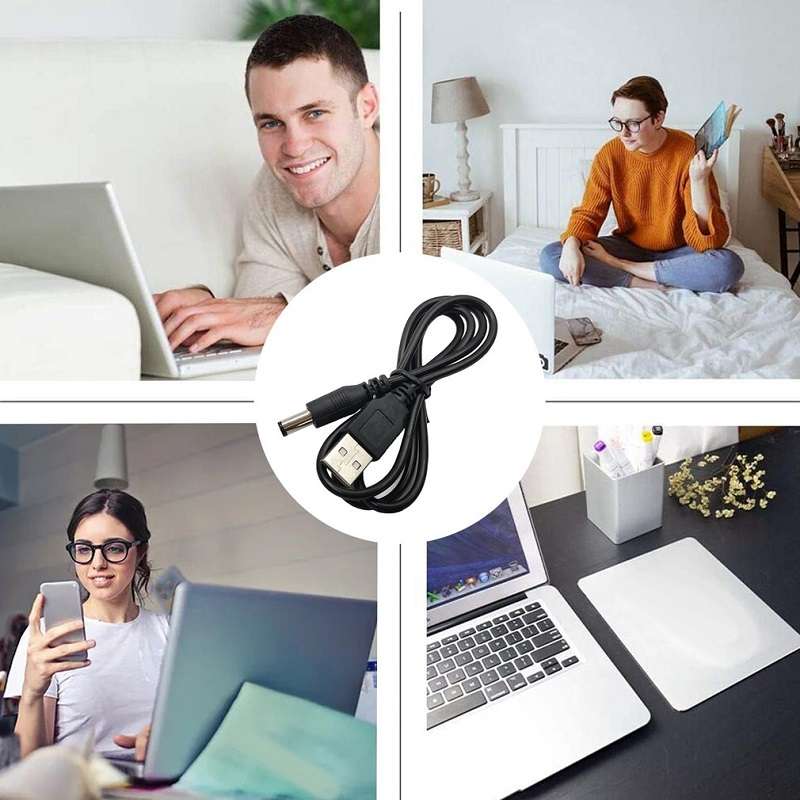SE-L82 USB 2.0 Male To DC 5.5mm x 2.5mm Male Power Cable 1.5M